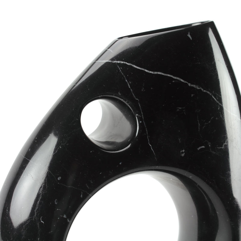 Sculptural vase PV03-HOME in Marquina marble