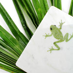 Frogs in Summer - big centerpiece/serving plate in marble