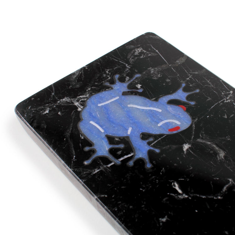 Frogs in Summer - medium size centerpiece/serving plate in marble