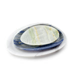 Set of presentation plates in mixed marbles