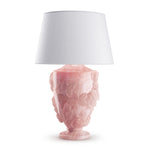 Sculptural table lamp 'Roma Imperiale' in pink onyx