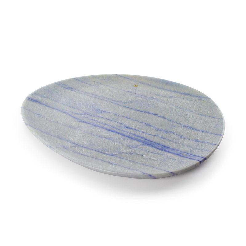 Presentation plate in semi-precious quartzite Azul Macaubas