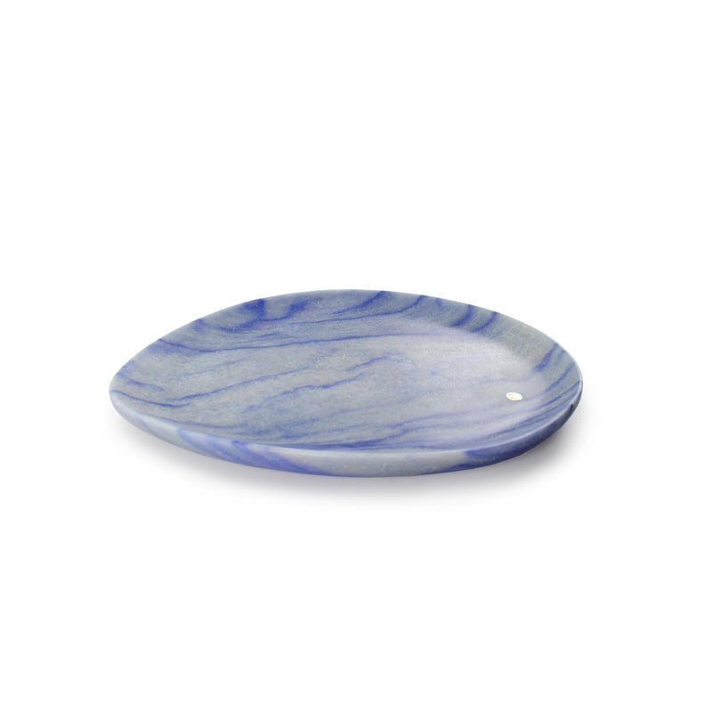 Presentation plate in semi-precious quartzite Azul Macaubas