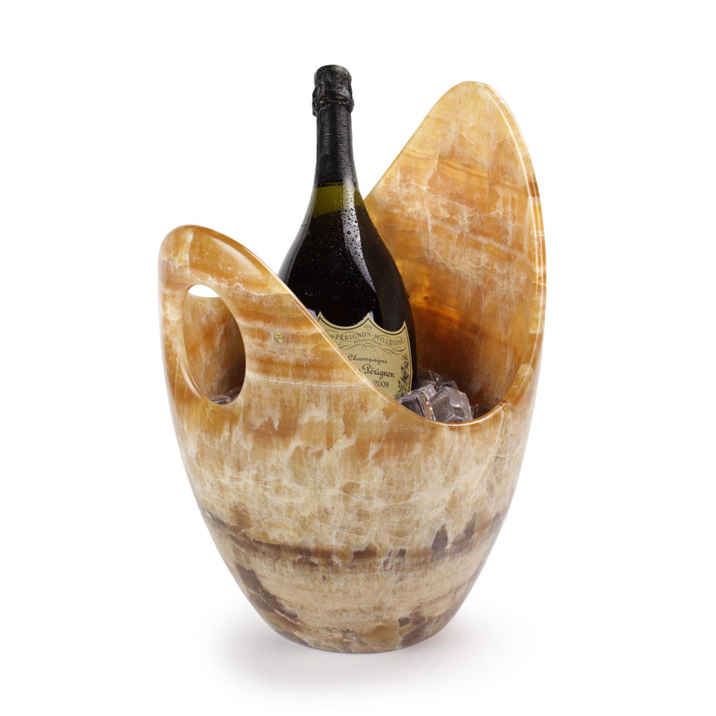 Luxurious Champagne bucket in Amber onyx