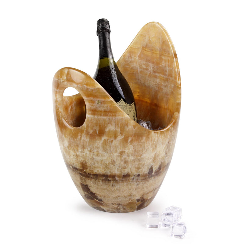 Luxurious Champagne bucket in Amber onyx