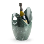 Luxurious Champagne bucket in Imperial Green marble