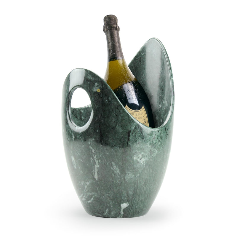 Luxurious Champagne bucket in Imperial Green marble