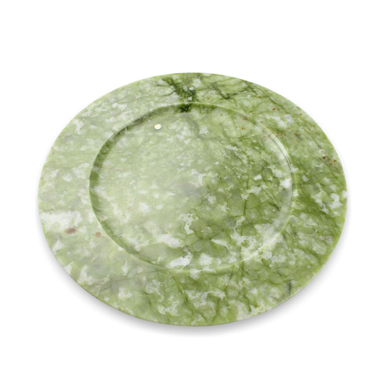 Charger plate in Green Ming marble