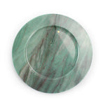 Charger plate in semi-precious green quartzite