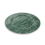 Charger plate in Imperial Green marble