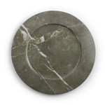 Charger plate in Imperial Grey marble