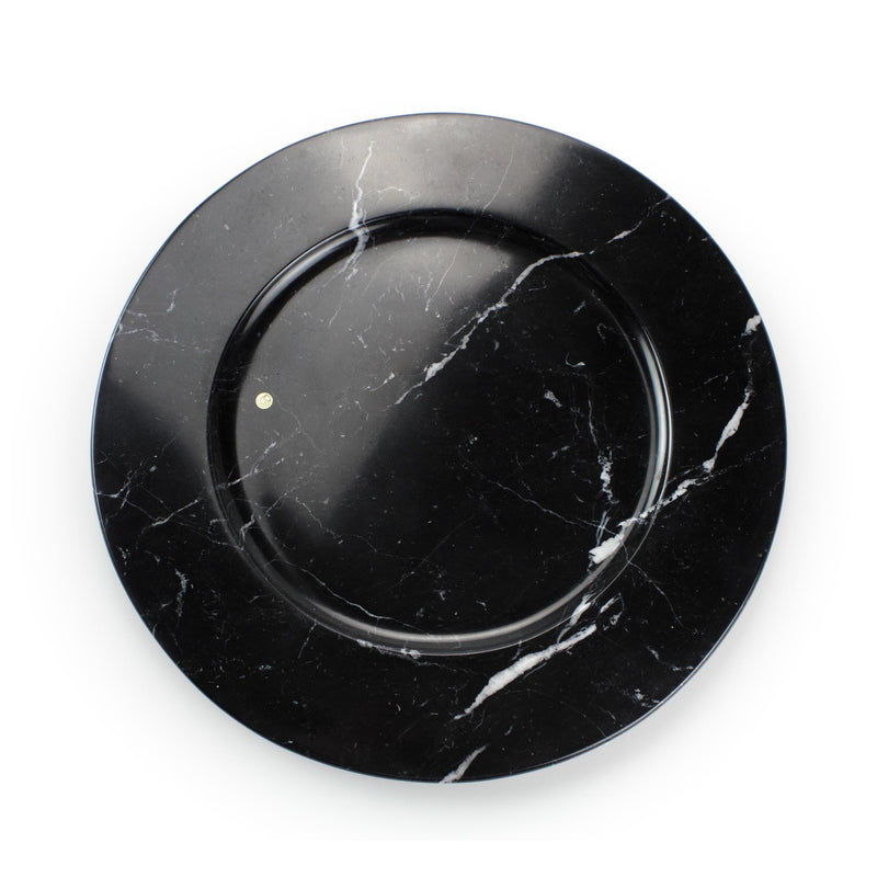 Charger plate in Marquina marble