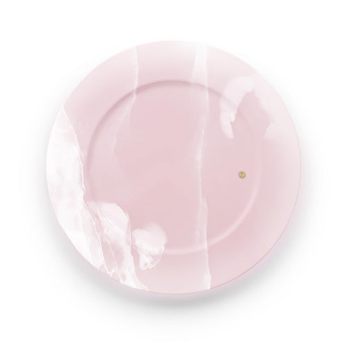 Charger plate in pink onyx