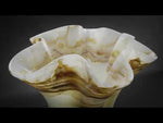 Sculptural vase Pieruga PV05 in white onyx