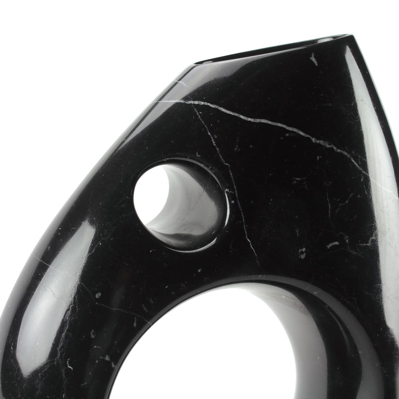 Sculptural vase PV03 in Marquina marble