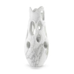 Sculptural vase PV04 in Arabescato marble
