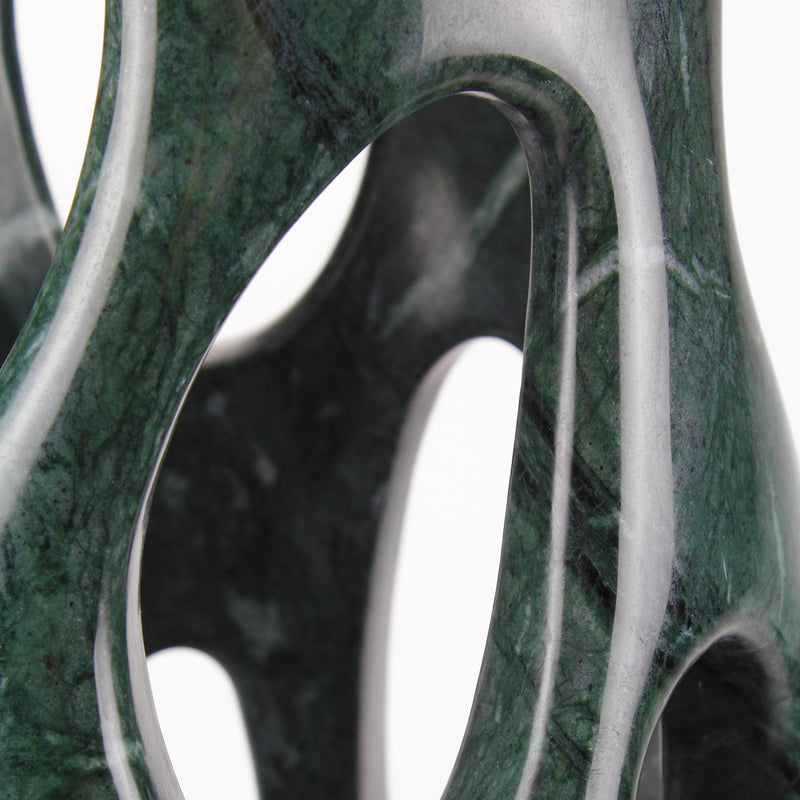 Sculptural vase PV04 in Imperial Green marble