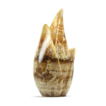 Sculptural vase PV07 in Amber Onyx